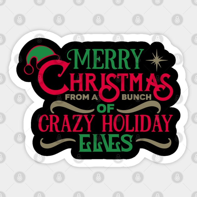 Merry christmas from a bunch Sticker by holidaystore